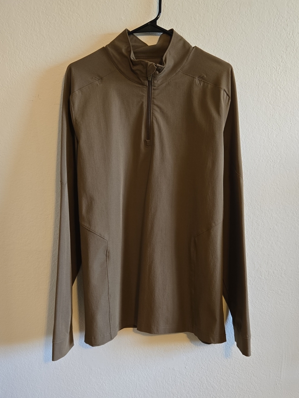 Under Armour Olive Green 1/4-Zip Lightweight Shirt Jacket - Large